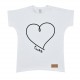 T-shirt HEART dziecięcy WHITE