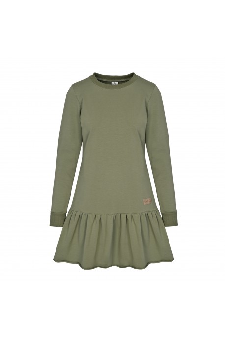 Sukienka damska FRILLY olive green FOREVER