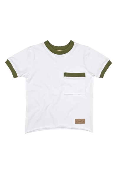 T-shirt dziecięcy POCKET olive green