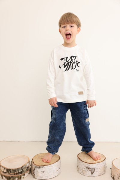 Longsleeve dziecięcy JUST MAGIC ecru