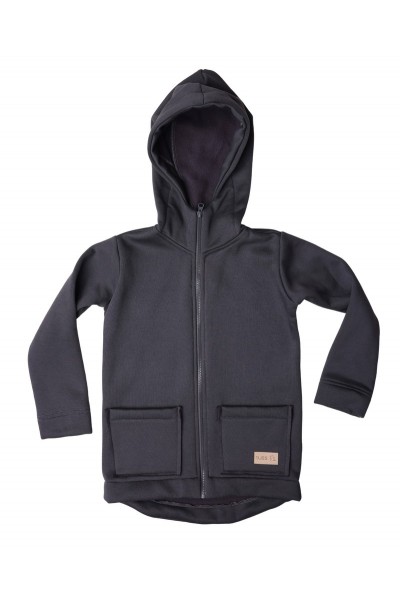 Dziecięca bluza ZIP grafit