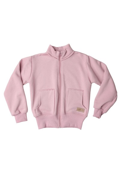 Bluza dziecięca ZIP COLLAR light pink