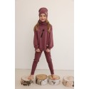 Leginsy dziecięce Rib rose brown