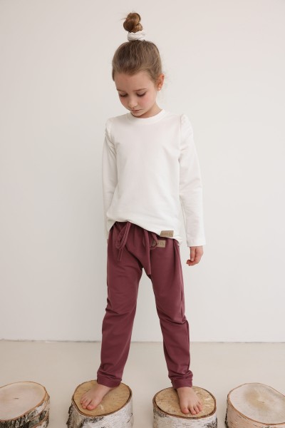 Spodnie dzięwczęce BAGGY rose brown