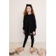 Leginsy dzieciece RIB black