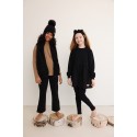 Leginsy dzieciece RIB black