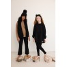 Leginsy dzieciece RIB black