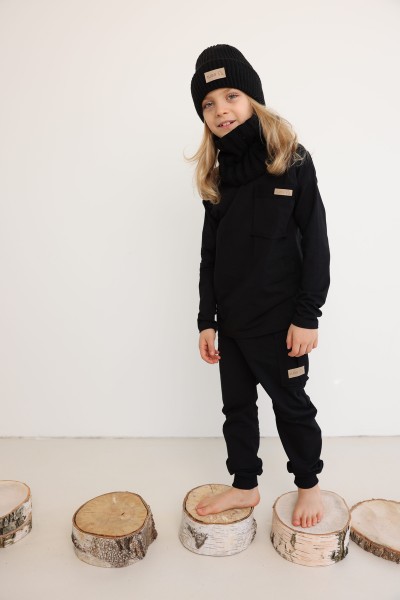 Spodnie dziecięce BAGGY CARGO black