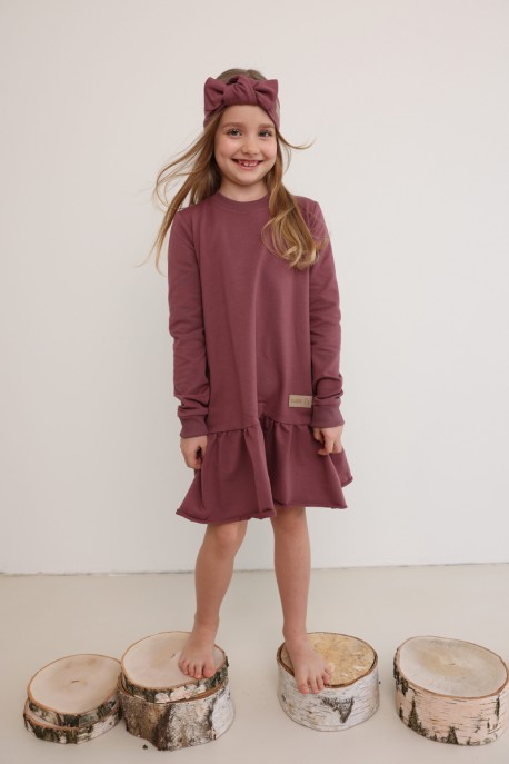 Sukienka dziecięca FRILLY rose brown