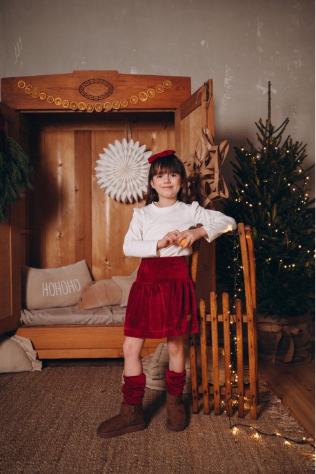 Spódniczka dziecięca VELVET red