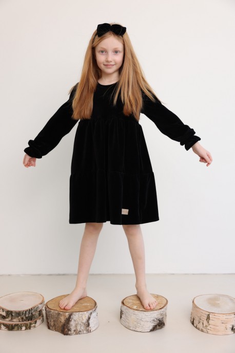Sukienka dziecięca VELVET LEA black