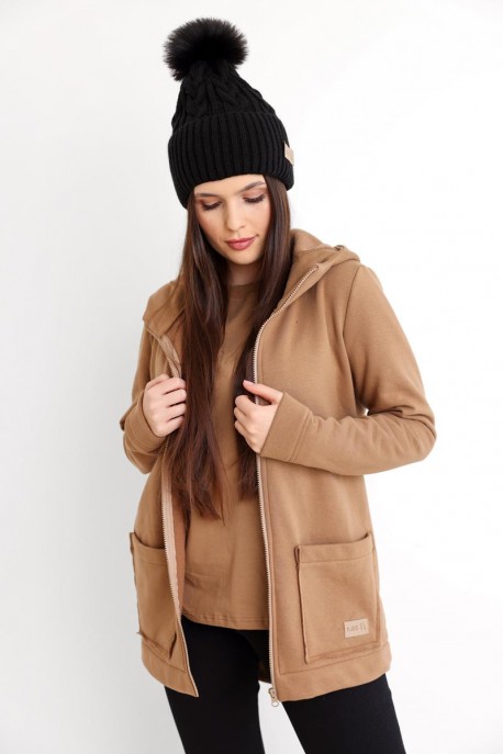 Bluza damska ZIP carmel THE BEST