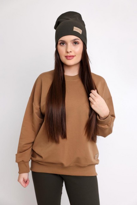Bluza OVER damska camel