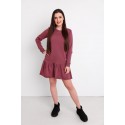 Sukienka damska FRILLY ROSE BROWN