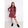 Sukienka damska FRILLY ROSE BROWN