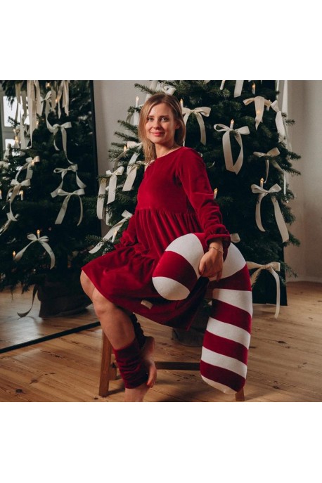 Sukienka damska LEA VELVET red