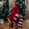 Sukienka damska LEA VELVET red