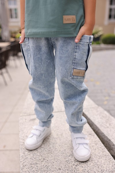 Spodnie jeans CLASSIC CARGO blue