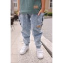 Spodnie jeans CARGO blue