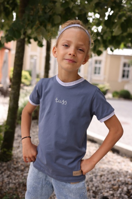 T-shirt dziecięcy DUSTY BLUE