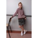 Bluza OVER paski CHOCO-PINK