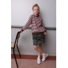 Bluza OVER paski CHOCO-PINK