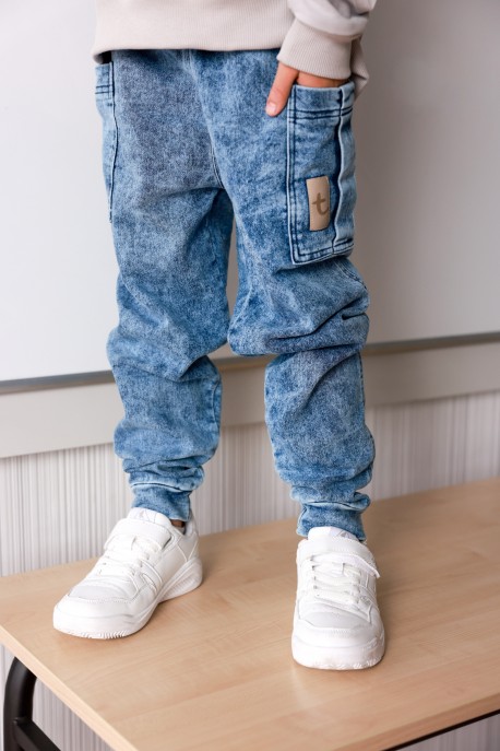 Spodnie JEANS CARGO BLUE