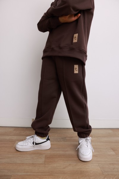 Spodnie ocieplane WINTER LOOSE choco