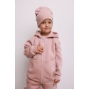 Czapka plus komin prążek PINK