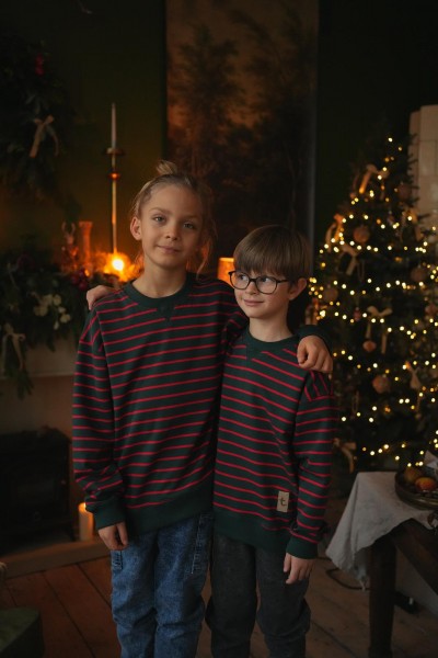 Bluza over CHRISTMAS zielono-czerwona