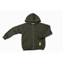 Bluza dziecięca na zamek z kapturem ZIP KHAKI