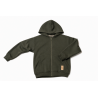 Bluza dziecięca na zamek z kapturem ZIP KHAKI