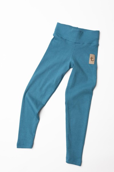 Legginsy dziecięce prążkowane RIB BLUE